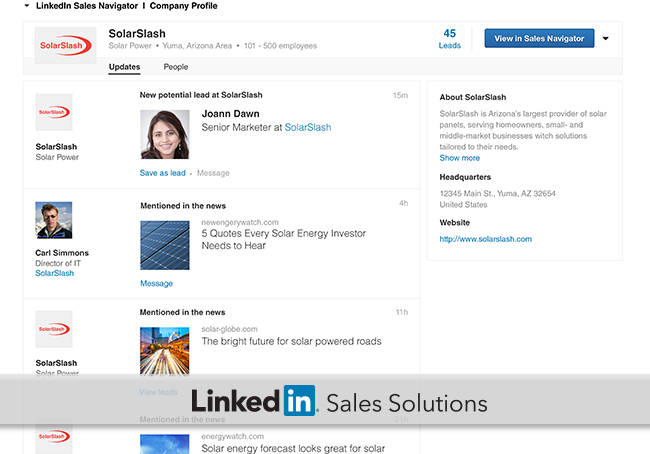 LinkedIn Sales Solutions With Salesforce Integration
