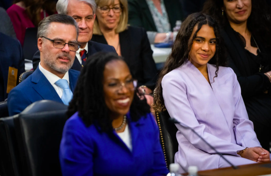 Image of Judge Ketanji Brown Jackson and daughter, Leila, captured by NY Times photographer Sarabeth Maney, who is also a Black woman.