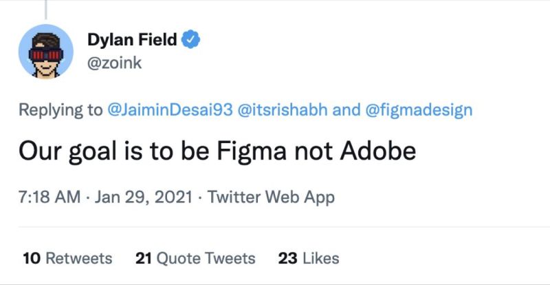 Our goal is to be Figma, not Adobe