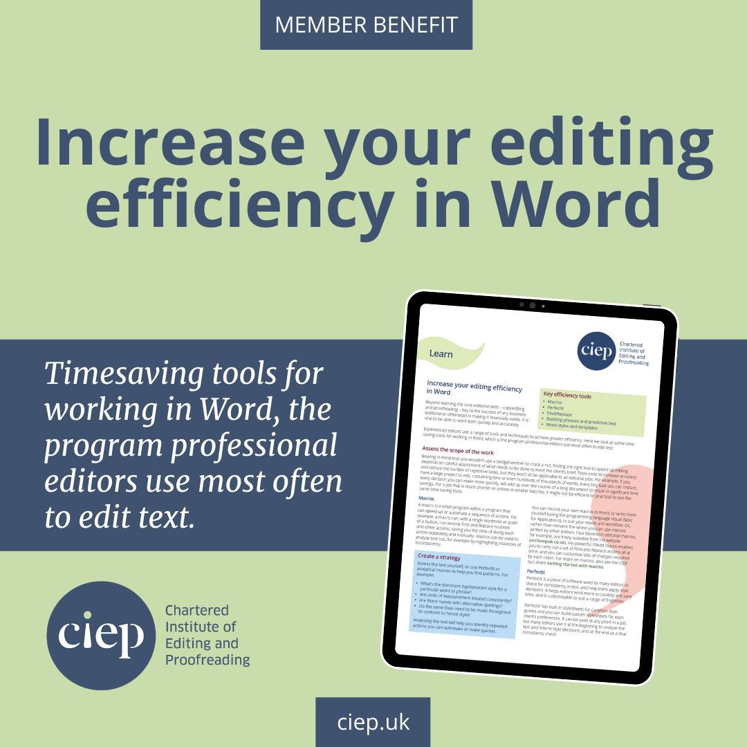 Chartered Institute of Editing and Proofreading (CIEP) auf LinkedIn Chartered Institute of Editing and Proofreading (CIEP) auf LinkedIn