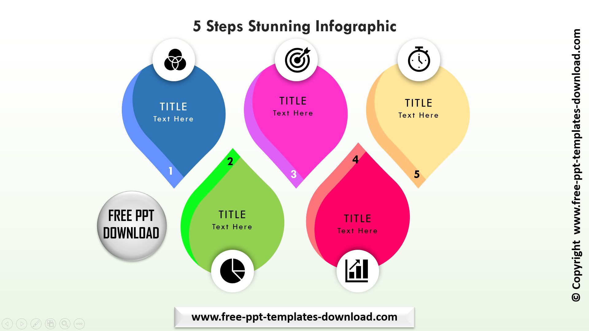 free-ppt-templates-download-on-linkedin-5-steps-stunning-infographic