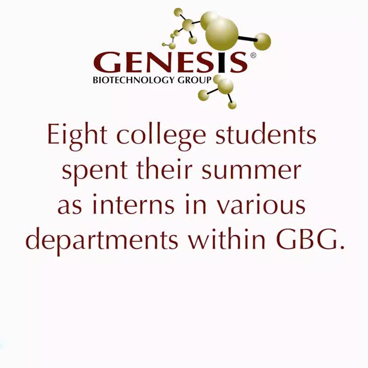Genesis Biotechnology Group on LinkedIn Intern SummerInternship 
