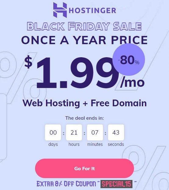 Hostinger Black Friday Deals 2022: Get 85% OFF LIVE NOW!