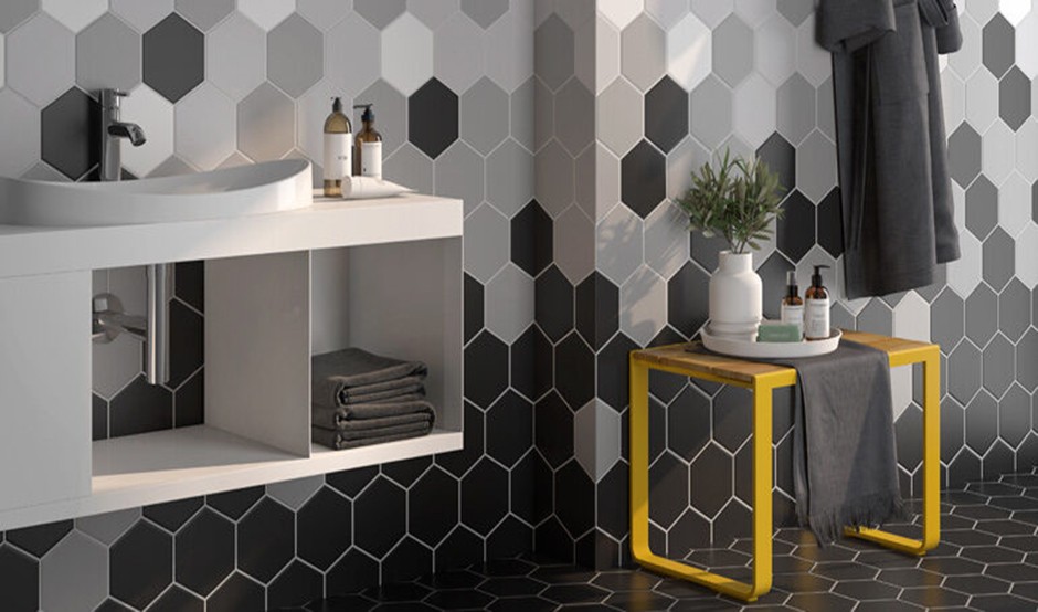 Stylish Hexagon Tile Ideas For Your Home, Hexagon Floor Tile Bathroom Ideas
