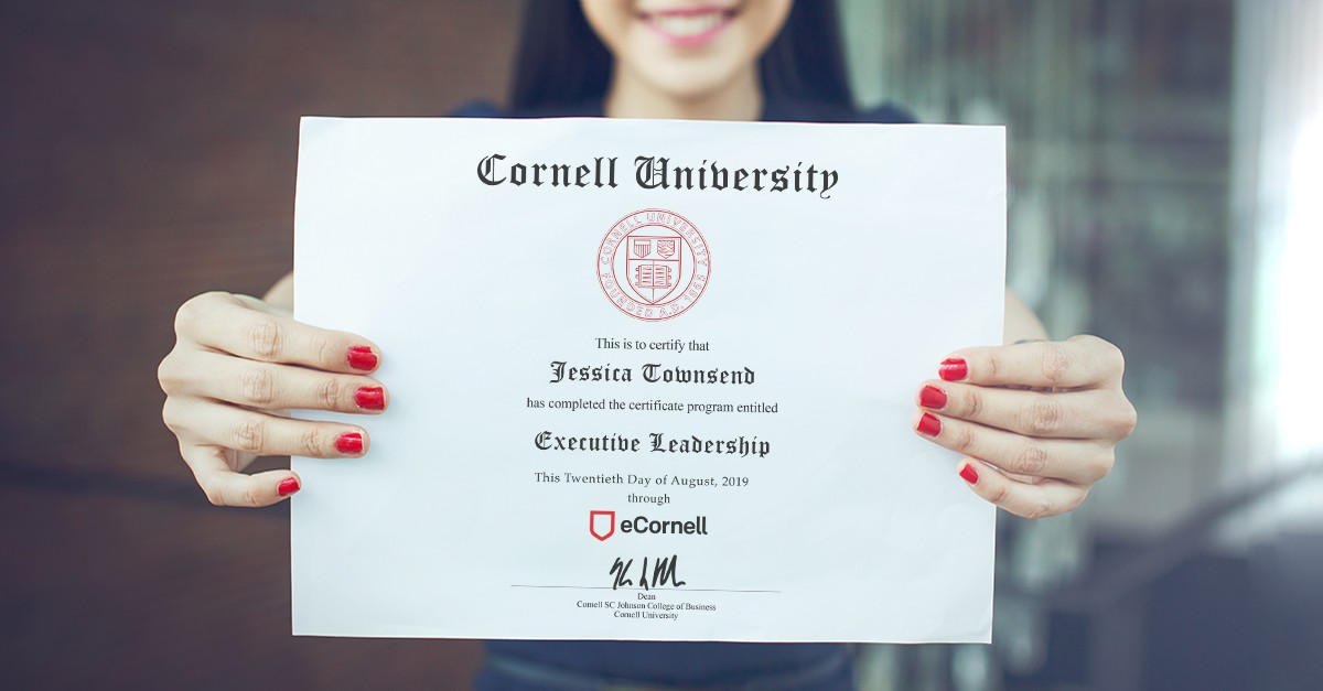 eCornell en LinkedIn: Executive Leadership Certificate from Cornell eCornell en LinkedIn: Executive Leadership Certificate from Cornell