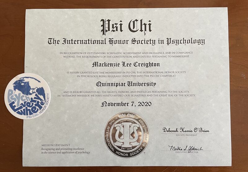 Mackenzie Creighton on LinkedIn: I am proud to be inducted into Psi Chi Mackenzie Creighton on LinkedIn: I am proud to be inducted into Psi Chi