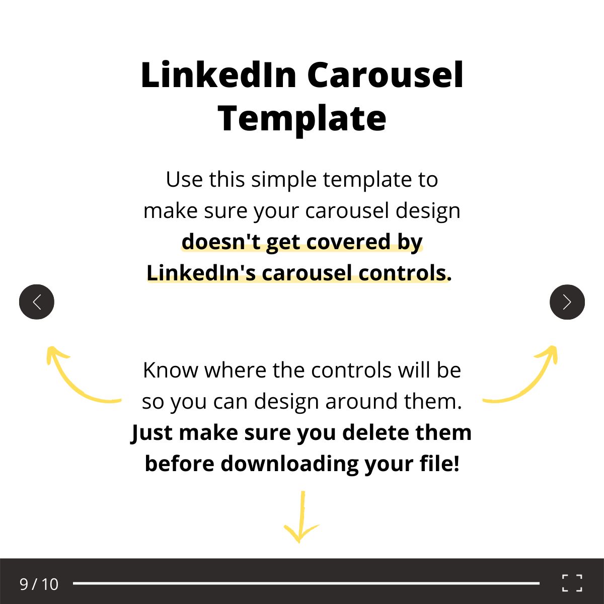 Here's a simple LinkedIn Carousel template to help you avoid the navigation - Jason Oakley on LinkedIn