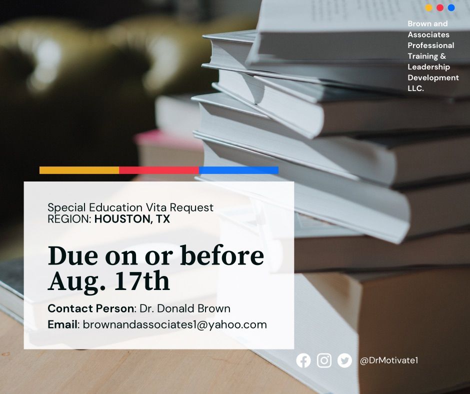 Dr Donald Brown on LinkedIn: #education #specialeducation # Dr Donald Brown on LinkedIn: #education #specialeducation #