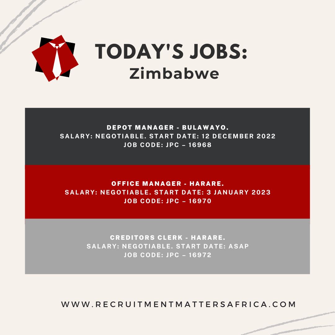 Recruitment Matters Africa (Pvt) Ltd on LinkedIn: We are ready and ...