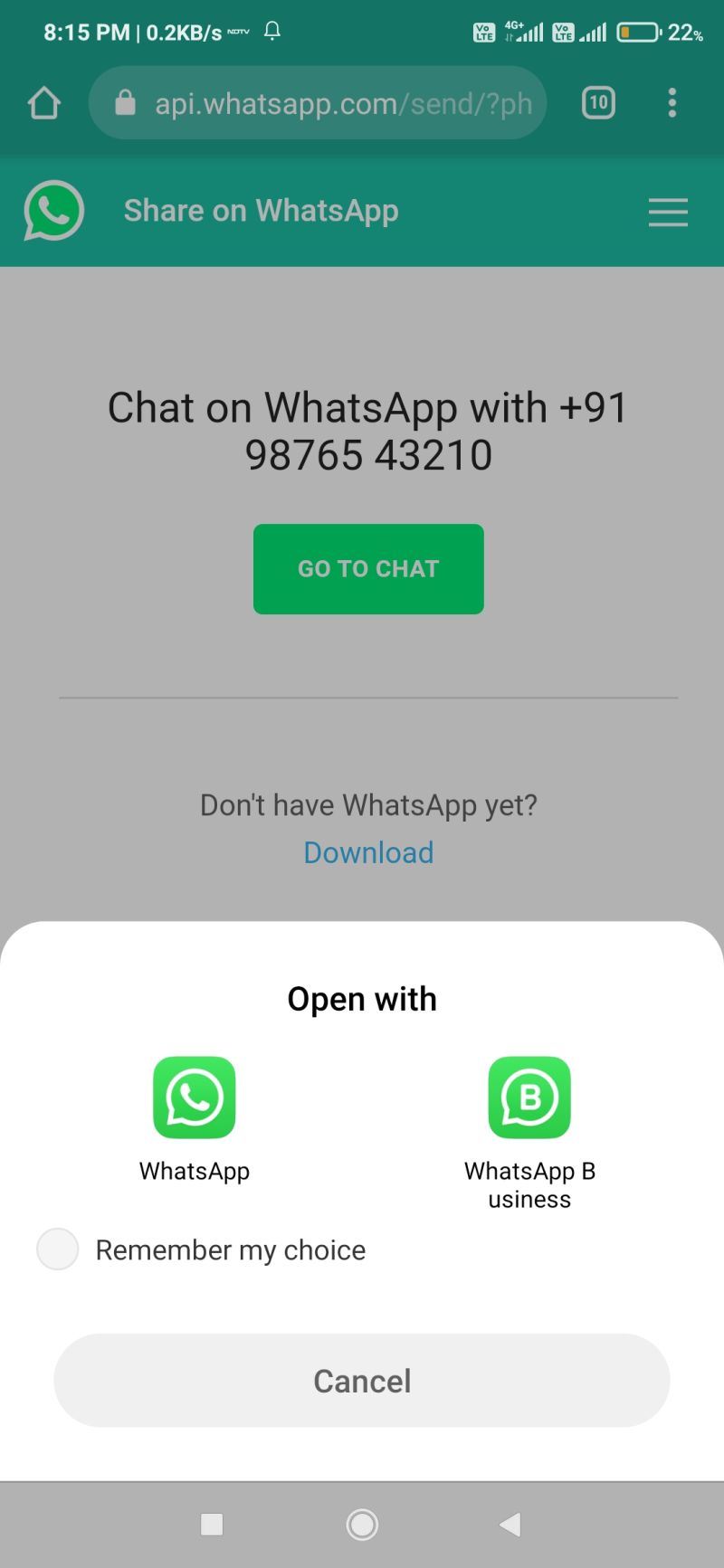 Chat on whatsapp in Haora