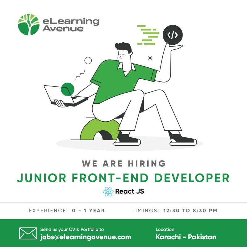 junior front end developer jobs in karachi