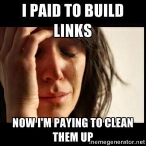 funny SEO meme on the internet about spammy backlinks