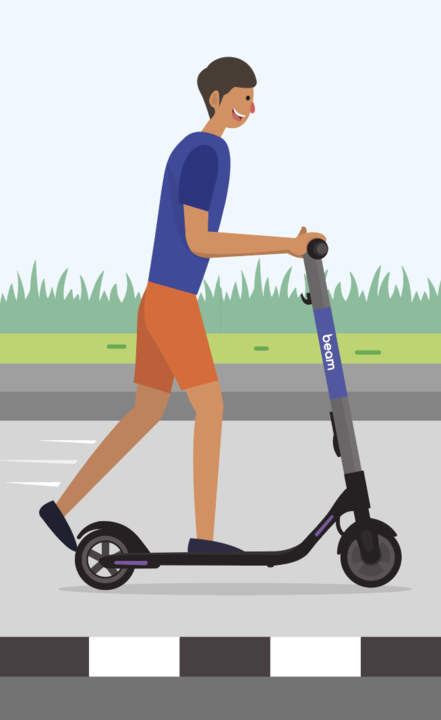 Beam scooter