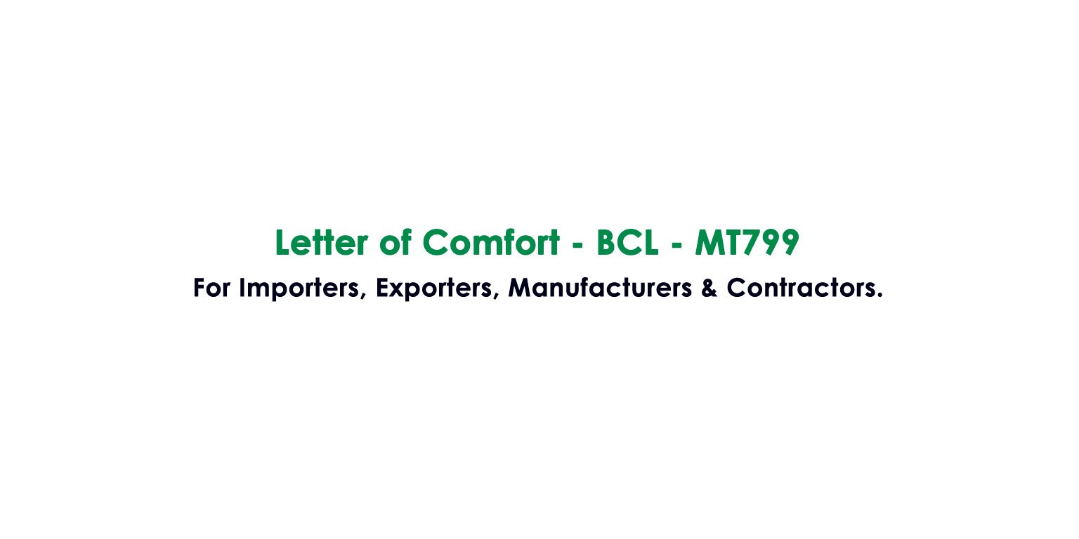 Bank Comfort Letter Letter Of Comfort Bcl Mt799 Linkedin