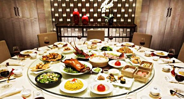 Chinese Etiquette Dining, Asian Dining Table With Lazy Susan