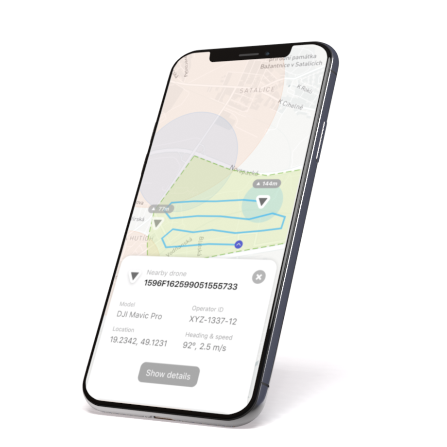 A mobile app for efficient flight management that is available for both Android and iOS. App enable pilots to visualise flight zones, plan their flights, including official authorisation, and to keep an interactive flight journal for an unlimited number of drones.