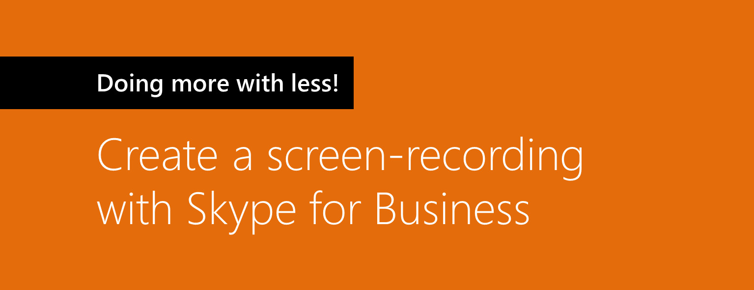 alley ratio throw Create a screen-recording with Skype for Business