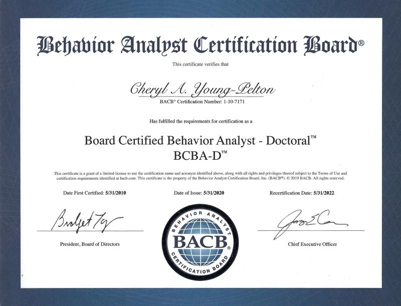 Cheryl Young Pelton on LinkedIn: #behavioranalysis #certification #bcba Cheryl Young Pelton on LinkedIn: #behavioranalysis #certification #bcba