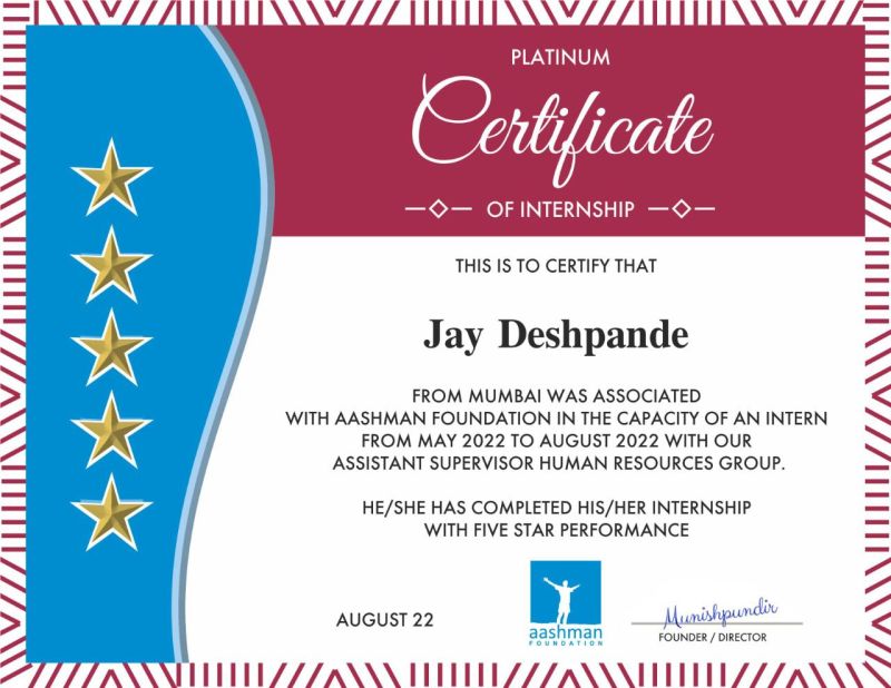 Jay Deshpande on LinkedIn: Working at Aashman Foundation was an ...