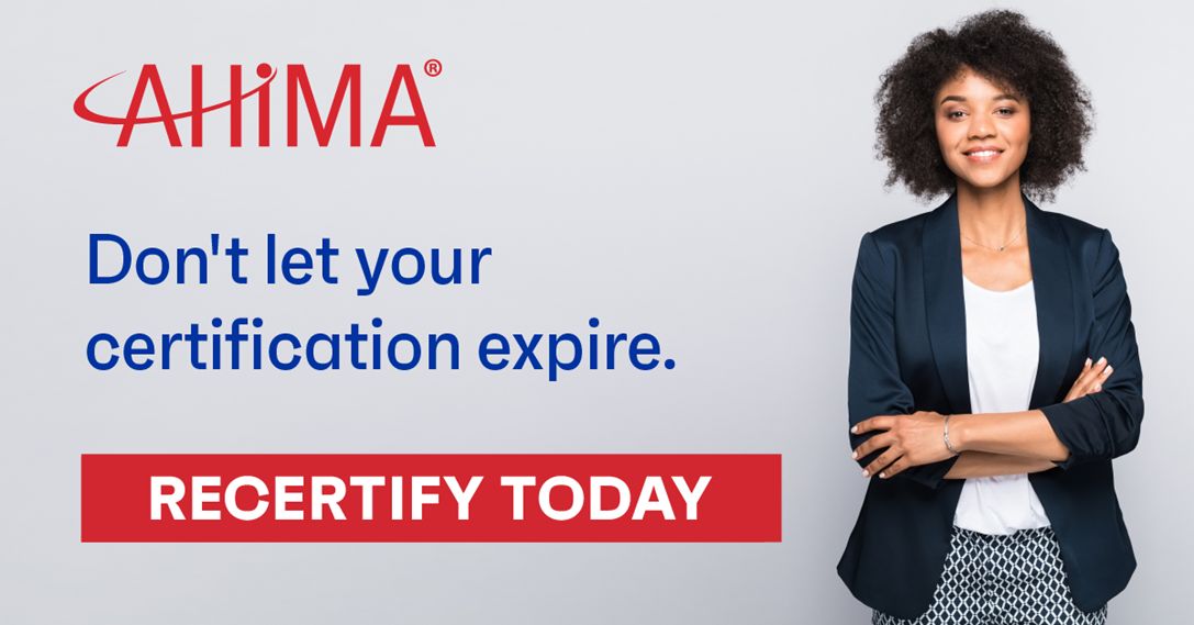 AHIMA on LinkedIn: #AHIMA #Certifications #Recertification