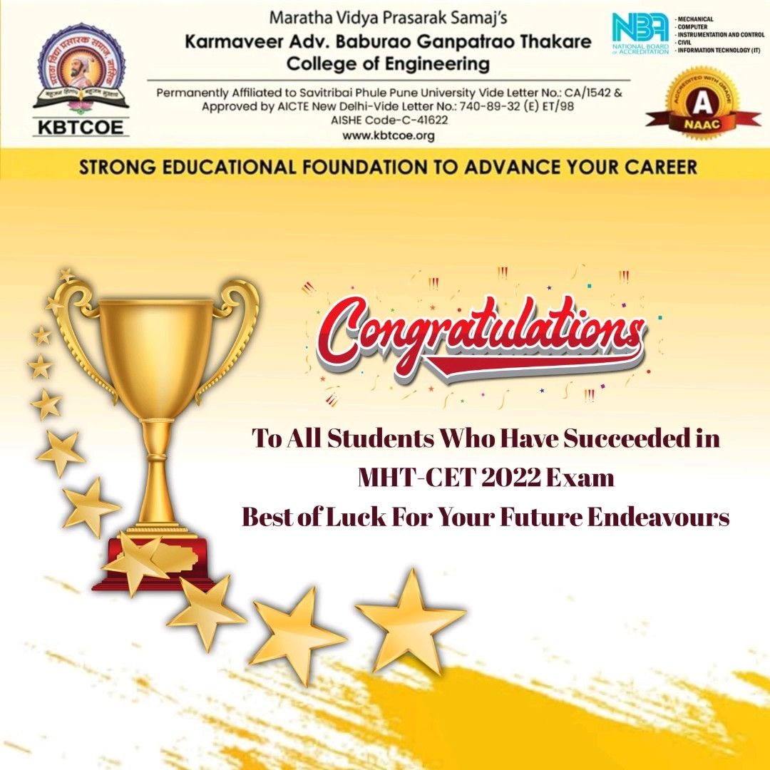 MVPS #39 s KBT College of Engineering Nashik on LinkedIn: #mhtcet2022 # MVPS #39 s KBT College of Engineering Nashik on LinkedIn: #mhtcet2022 #