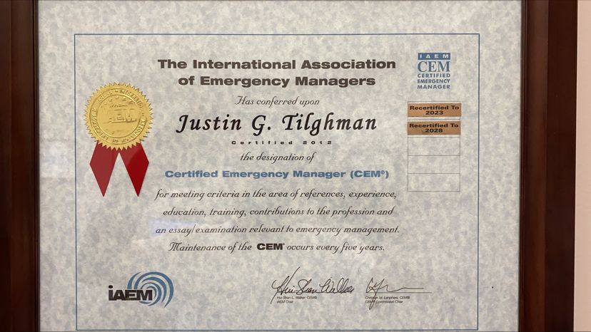 Justin Tilghman PhD CEM on LinkedIn: #emergencymanagement #iaem # Justin Tilghman PhD CEM on LinkedIn: #emergencymanagement #iaem #