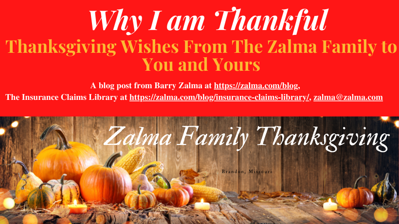 Barry Zalma, Esq., CFE on LinkedIn: Why I am Thankful